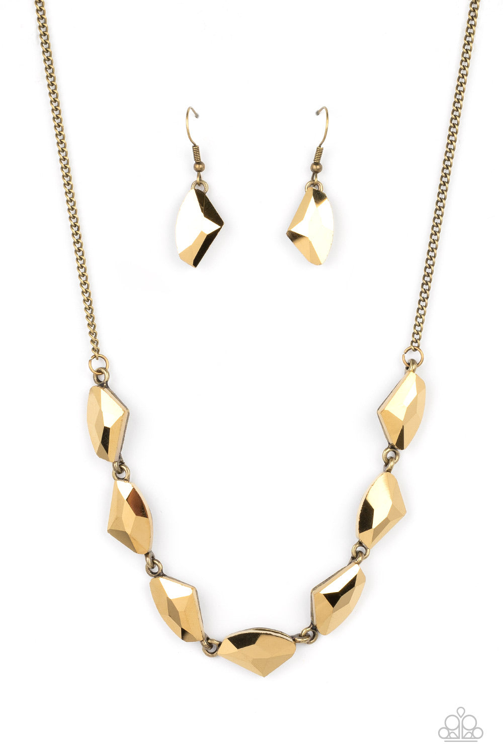 Raw Rapture - Brass Necklace- Paparazzi Accessories - Alies Bling Bar