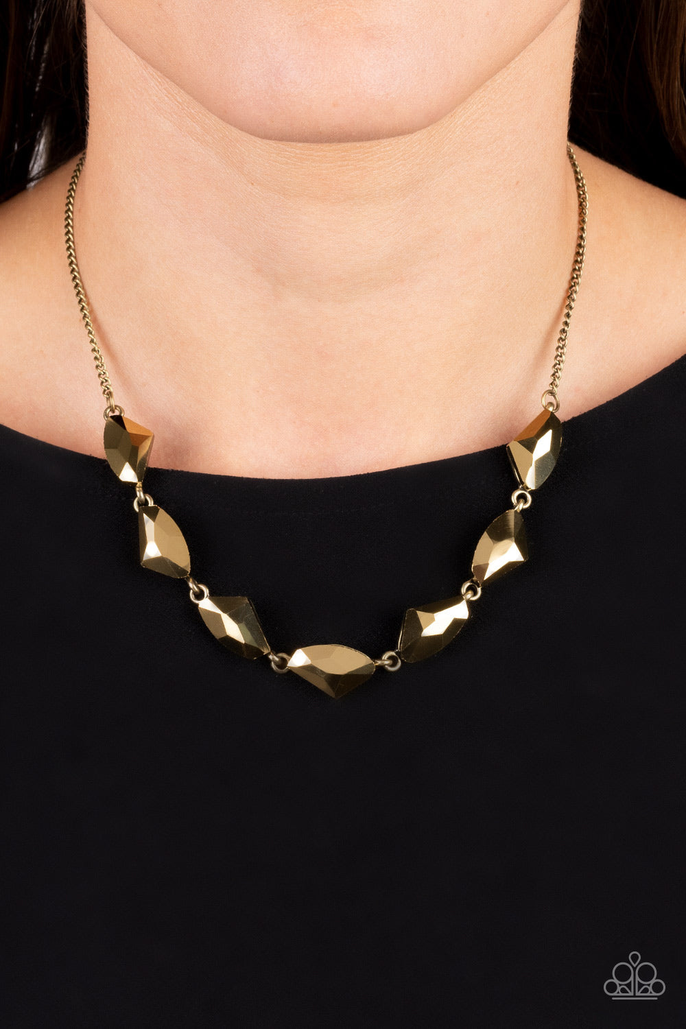 Raw Rapture - Brass Necklace- Paparazzi Accessories - Alies Bling Bar