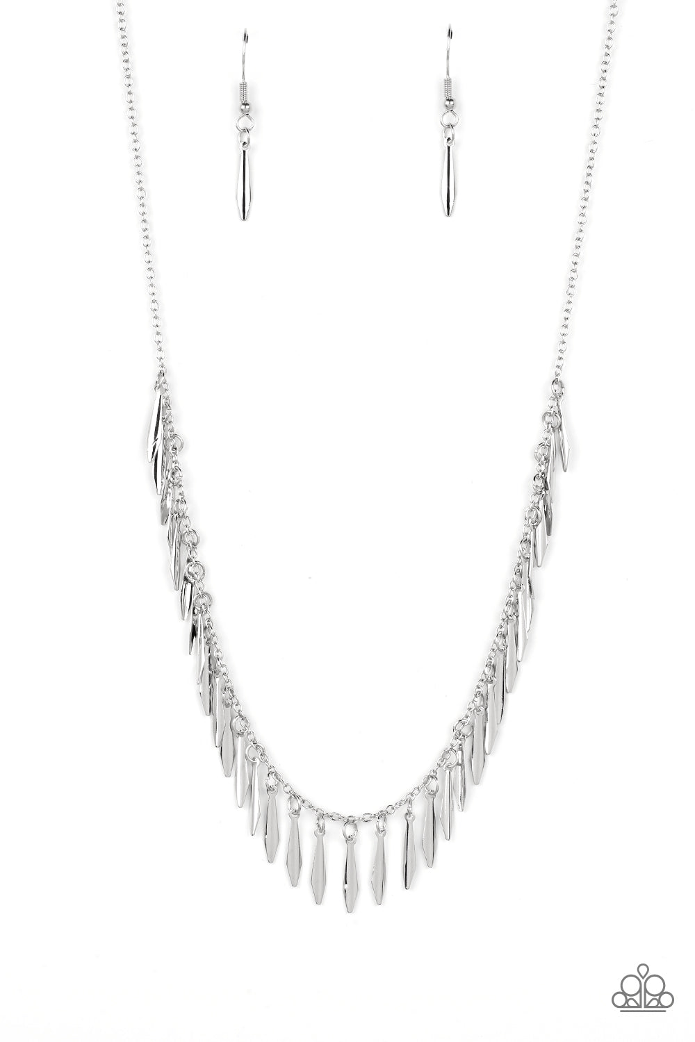 Striking Sheen - Silver Necklace - Alies Bling Bar