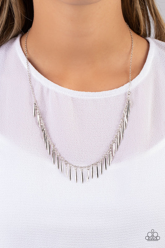 Striking Sheen - Silver Necklace - Alies Bling Bar