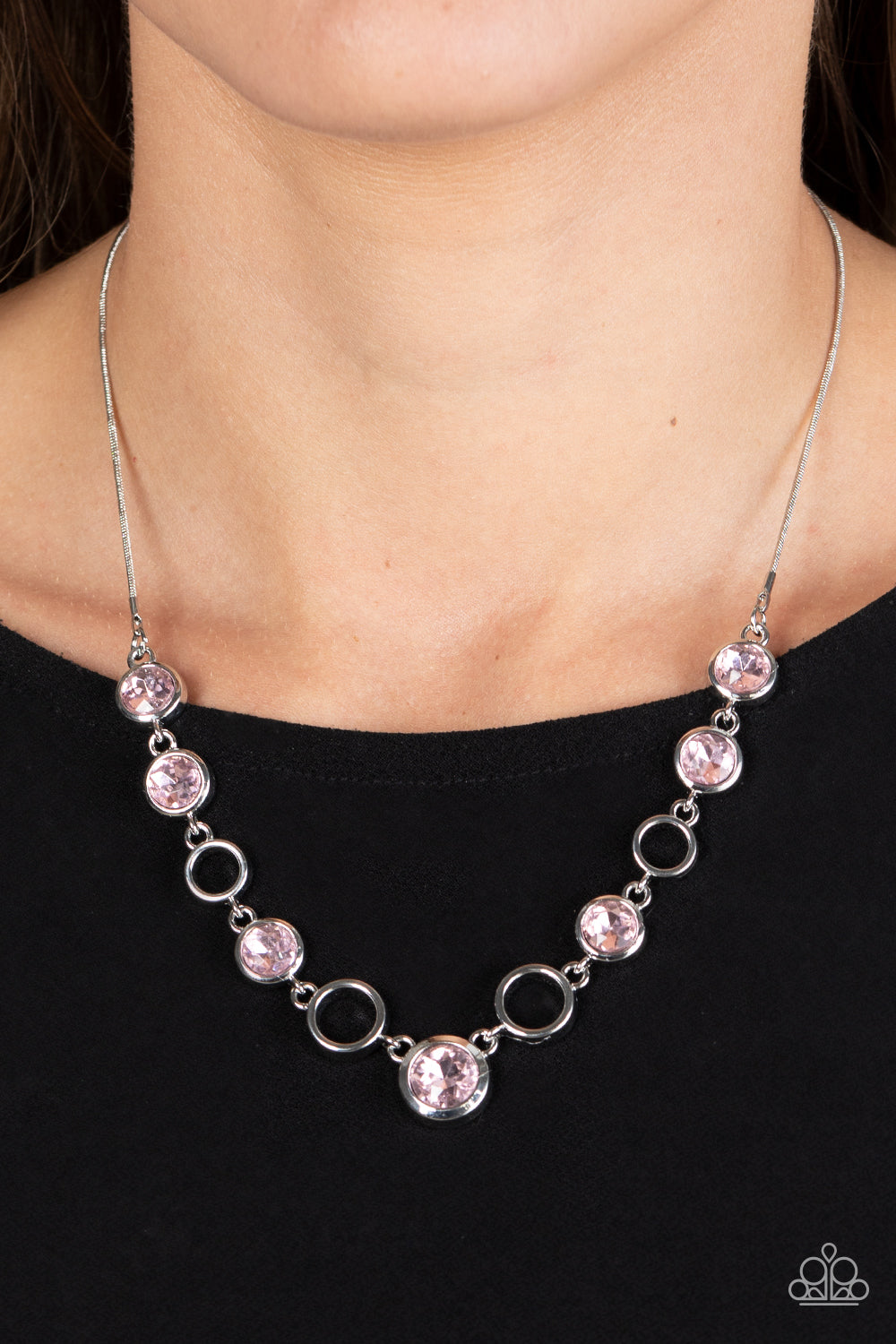 Elegantly Elite - Pink Necklace - Paparazzi Accessories - Alies Bling Bar