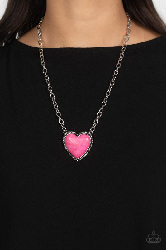 Authentic Admirer - Pink Necklace - Paparazzi Accessories