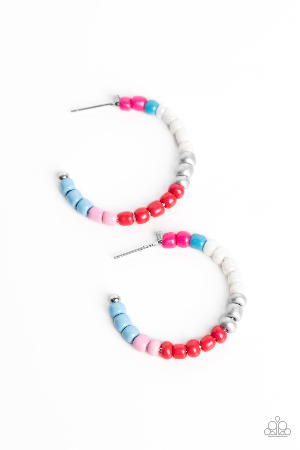 Multicolored Mambo - Pink Multi Earrings - Paparazzi Accessories - Alies Bling Bar