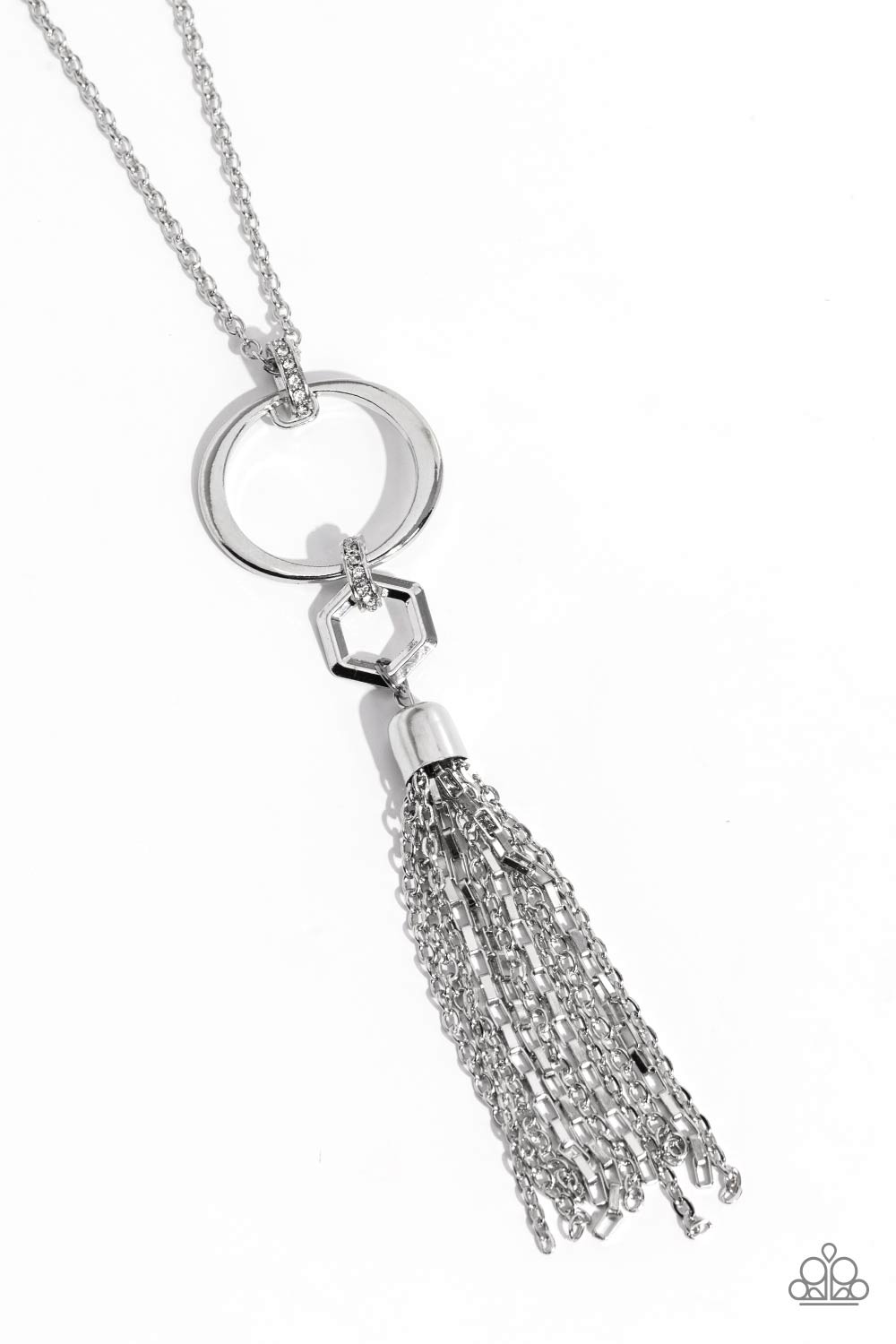 Tassel Tune - White Necklace - Paparazzi Accessories - Alies Bling Bar