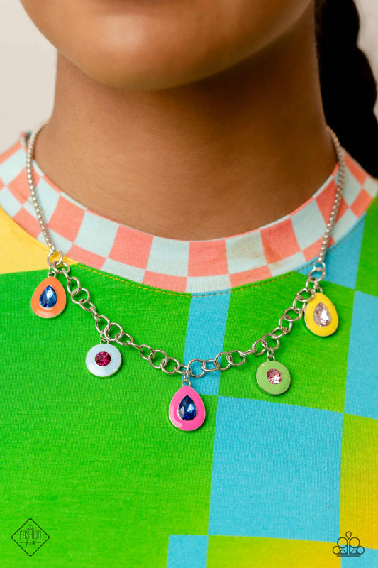 Colorblock Craze - Multi Necklace - Paparazzi Accessories - May 2023 Fashion Fix - Alies Bling Bar