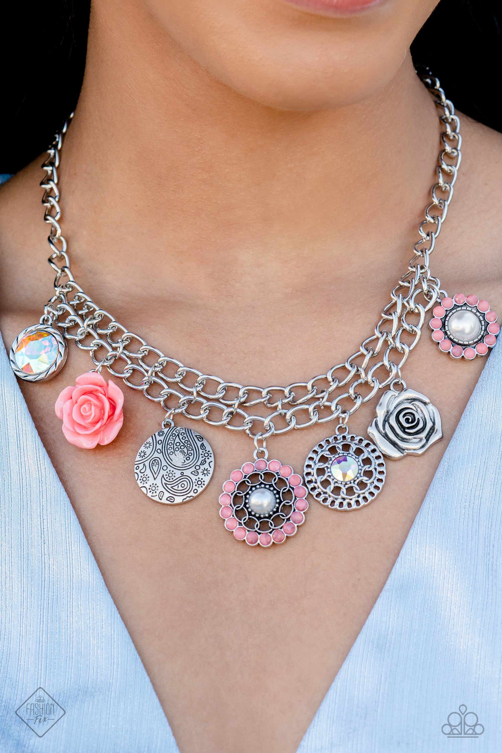 Garden Grace - Orange Necklace - Paparazzi Accessories - February 2023 Fashion Fix - Alies Bling Bar
