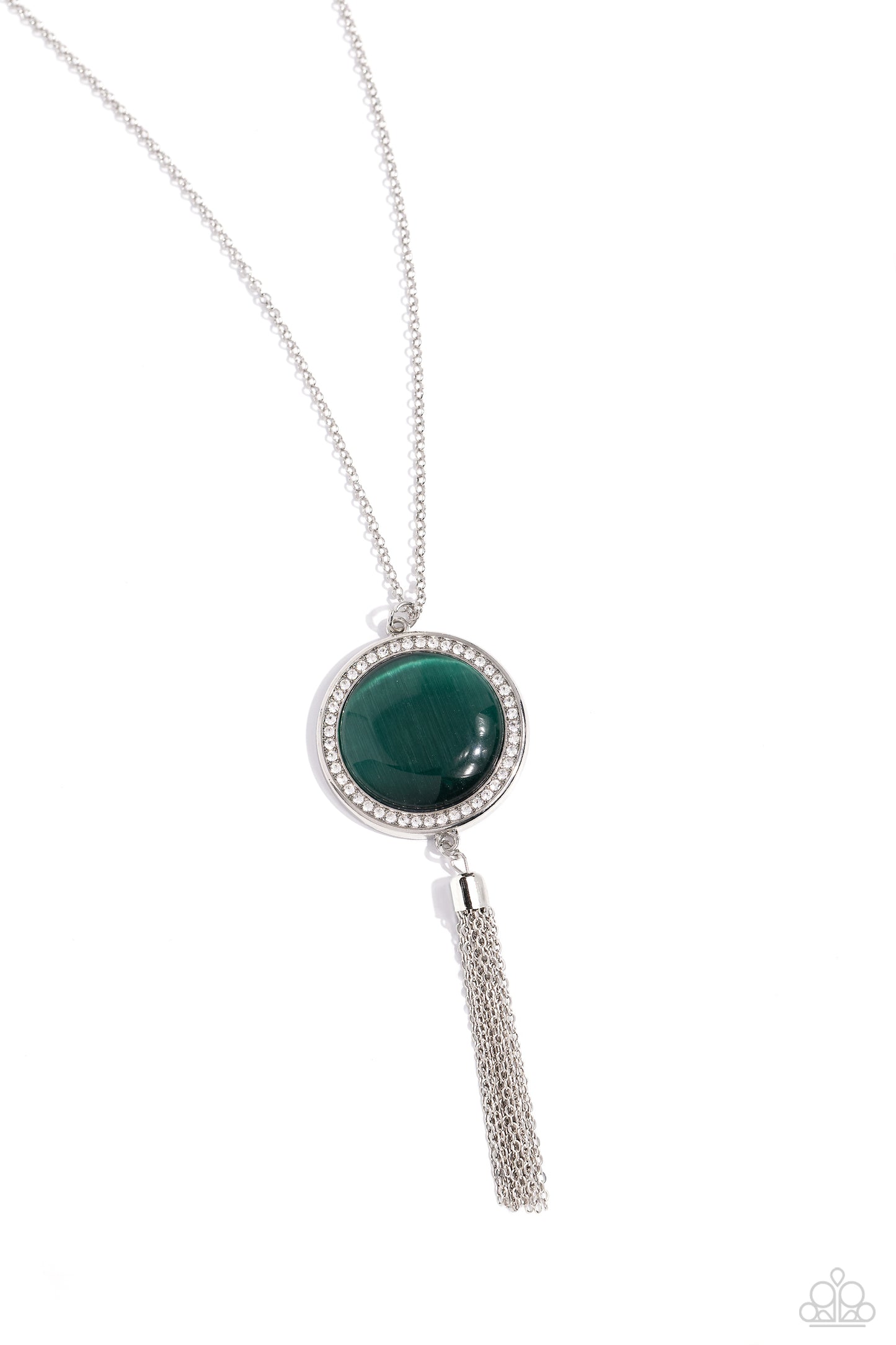 Tallahassee Tassel - Green Necklace - Paparazzi Accessories - Alies Bling Bar