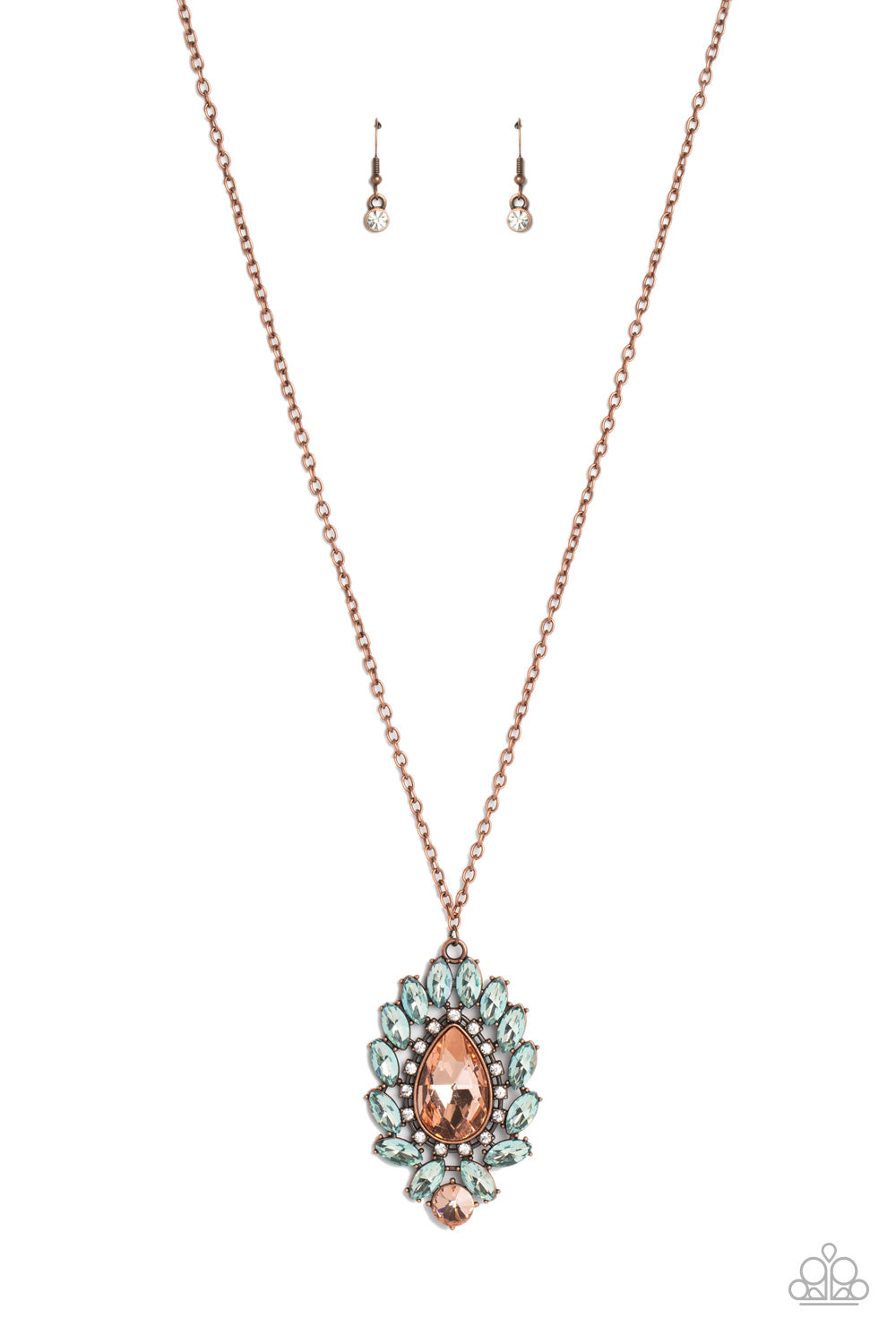 Over the TEARDROP - Copper Necklace - Paparazzi Accessories - Alies Bling Bar