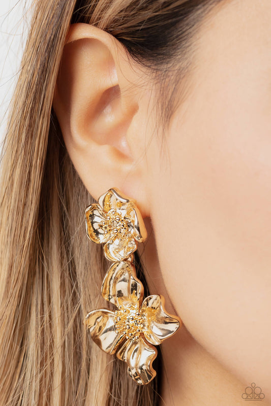 Gilded Grace - Gold Earrings - Paparazzi Accessories - Alies Bling Bar