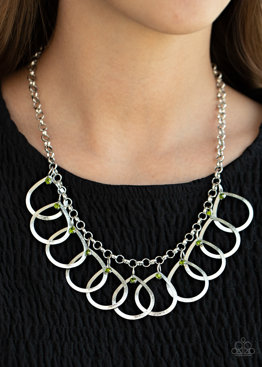 Paparazzi Accessories - Drop By Drop - Green Necklace - Alies Bling Bar