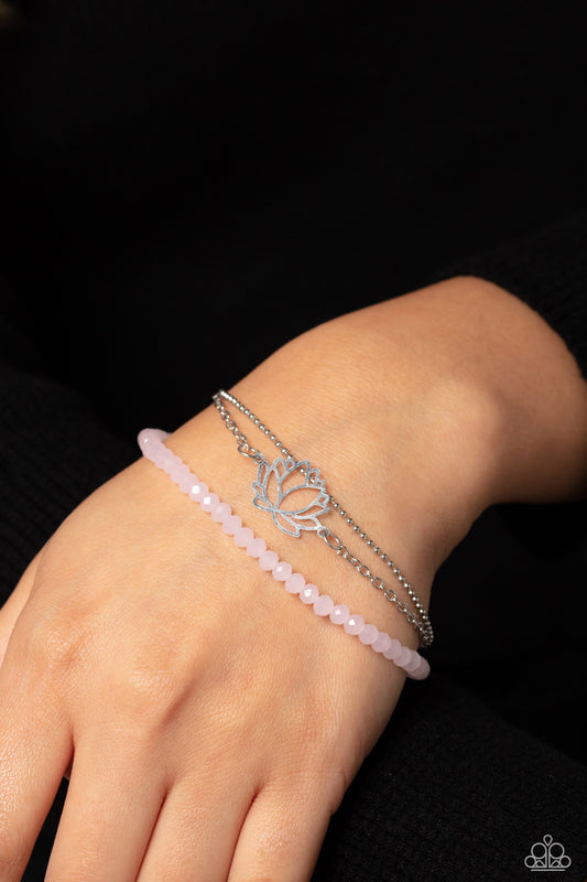 A LOTUS Like This - Pink Bracelet - Paparazzi Accessories - Alies Bling Bar