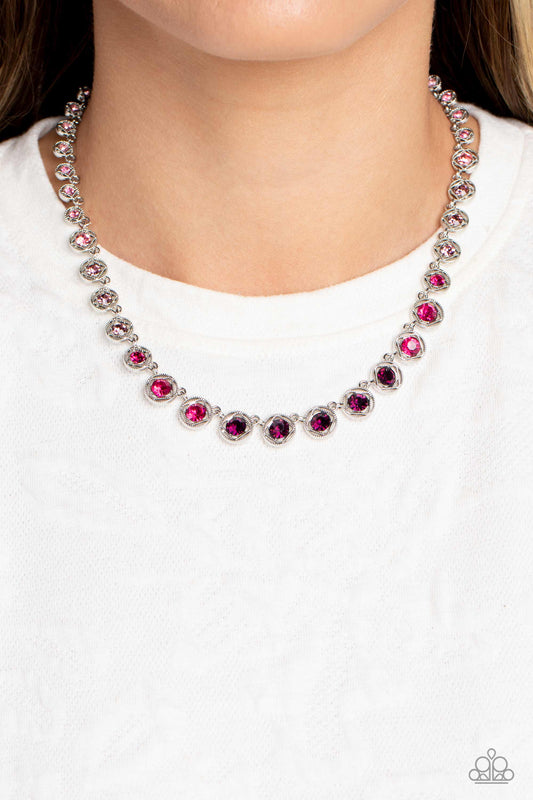Kaleidoscope Charm - Purple Necklace  - Paparazzi Accessories - Alies Bling Bar