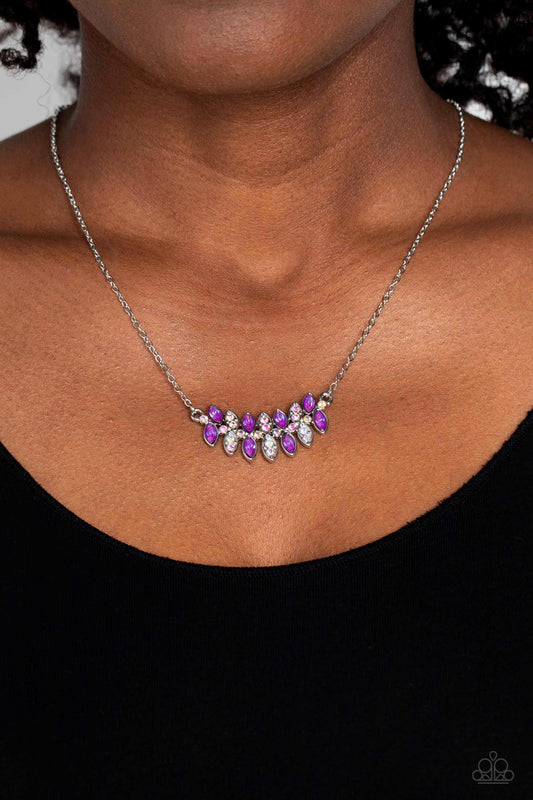 Lustrous Laurels - Purple Necklace - Paparazzi Accessories - Alies Bling Bar