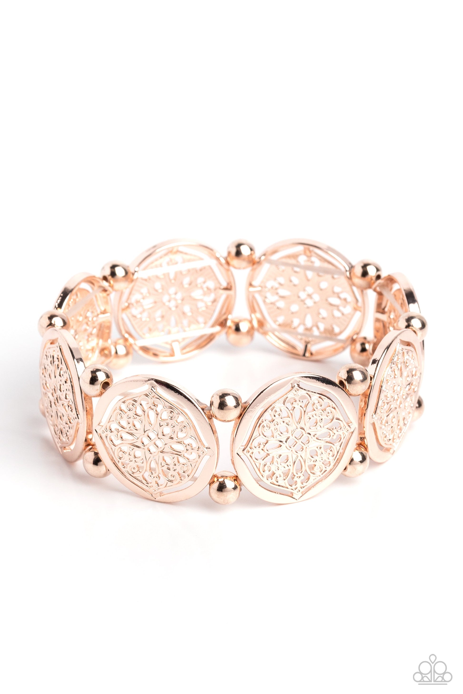 Filigree Fanfare - Rose Gold Bracelet - Paparazzi Accessories - Alies Bling Bar