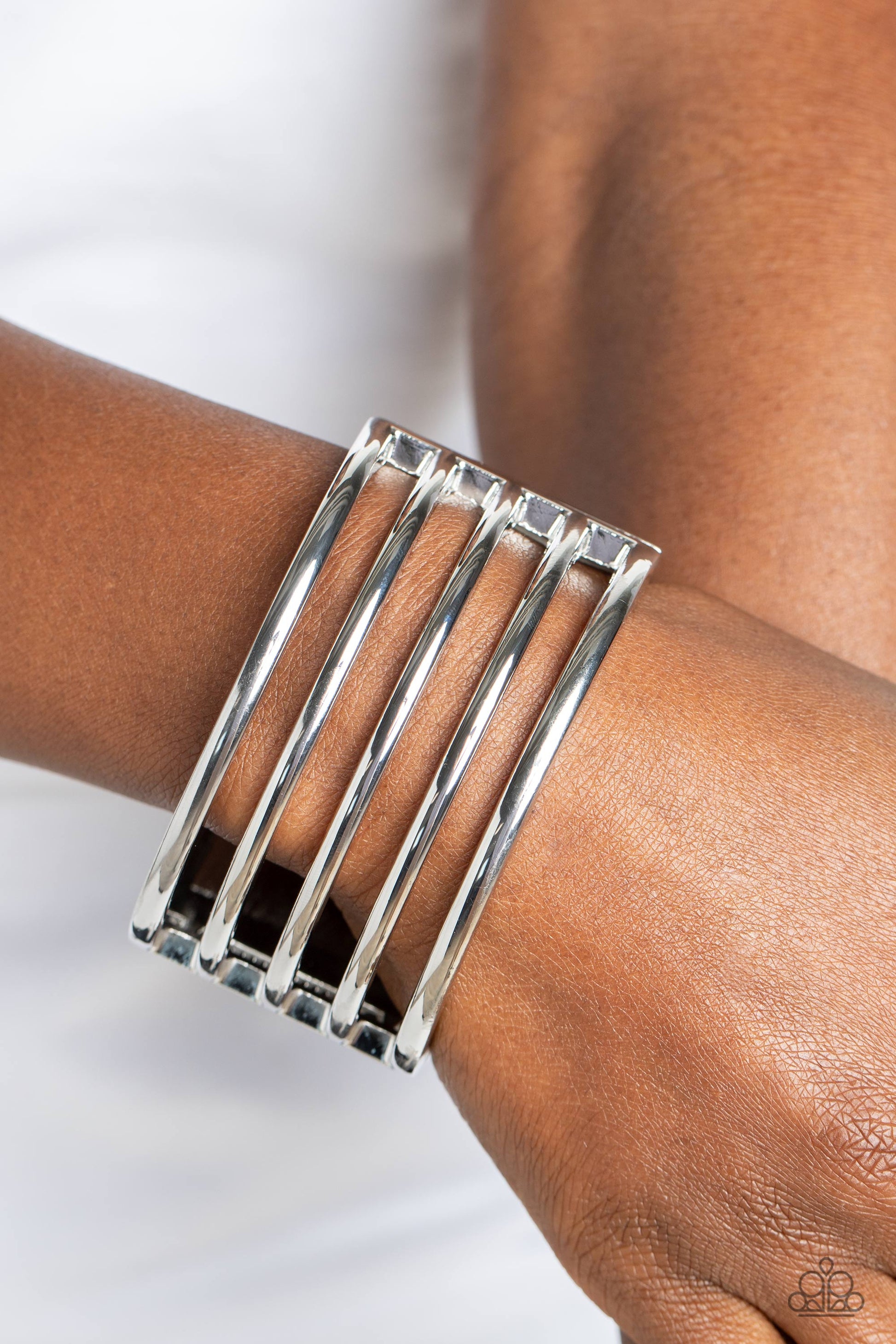 Wayward Warrior - Silver Bracelet - Paparazzi Accessories - Alies Bling Bar