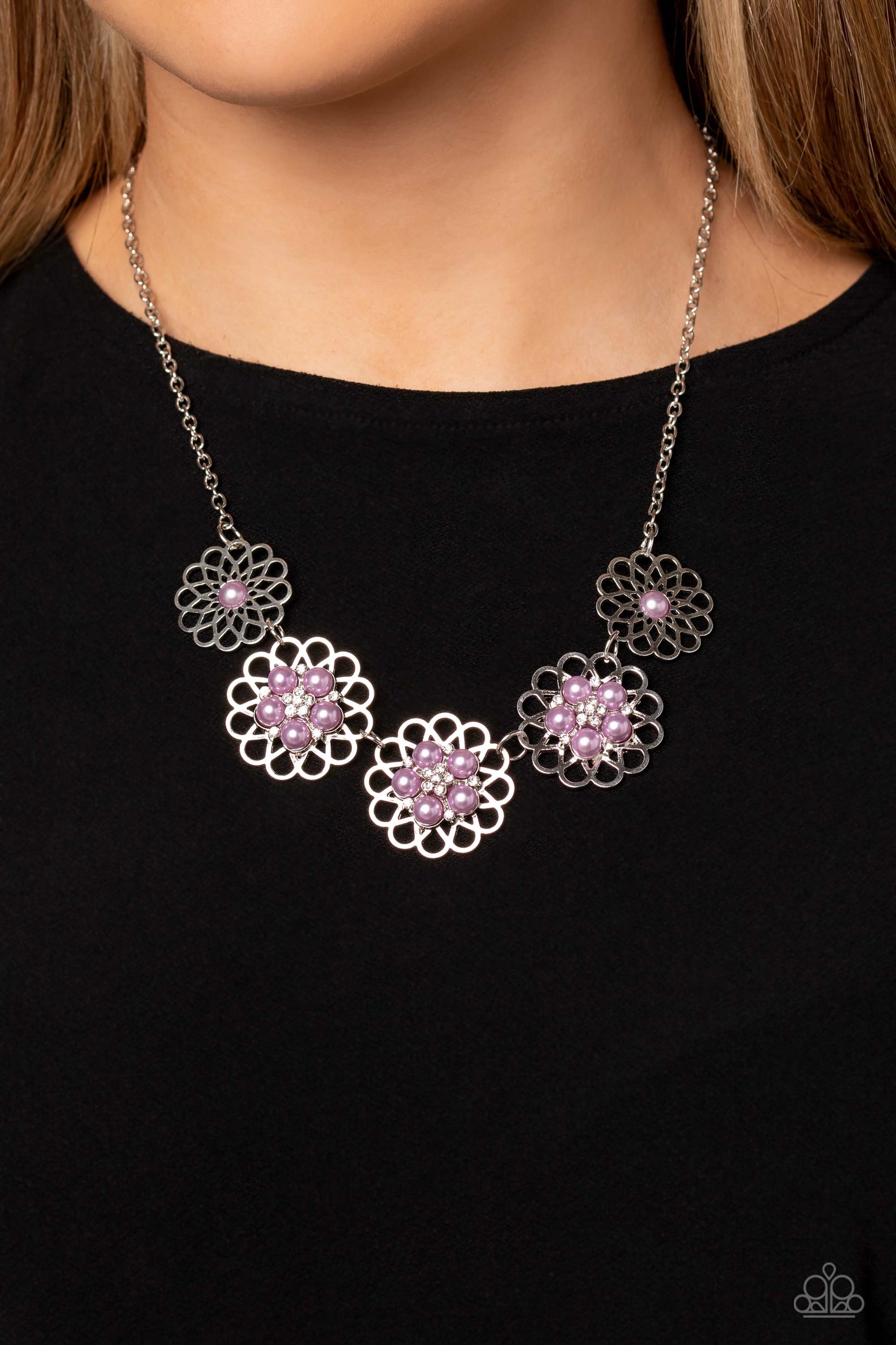 Mandala Mosaic - Purple Necklace  - Paparazzi Accessories - Alies Bling Bar