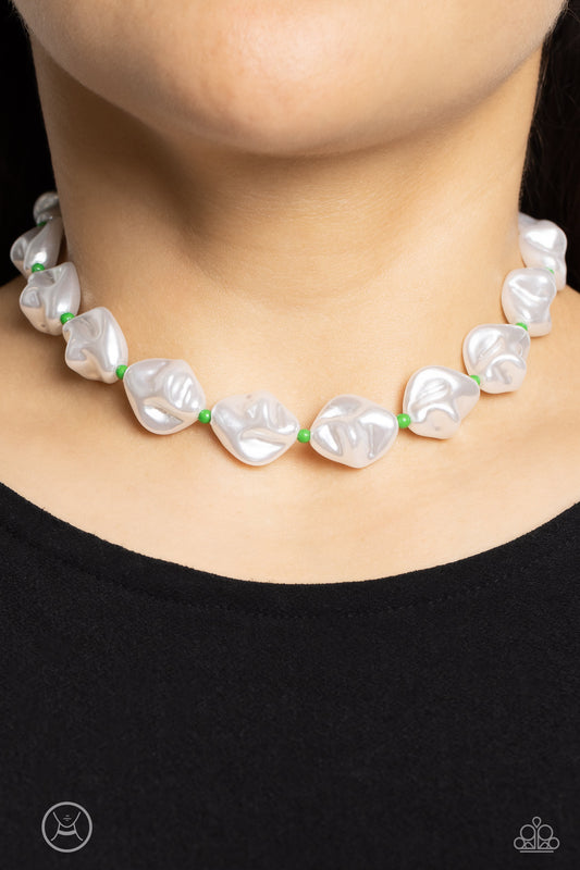 SHORE Enough - Green Necklace - Paparazzi Accessories - Alies Bling Bar