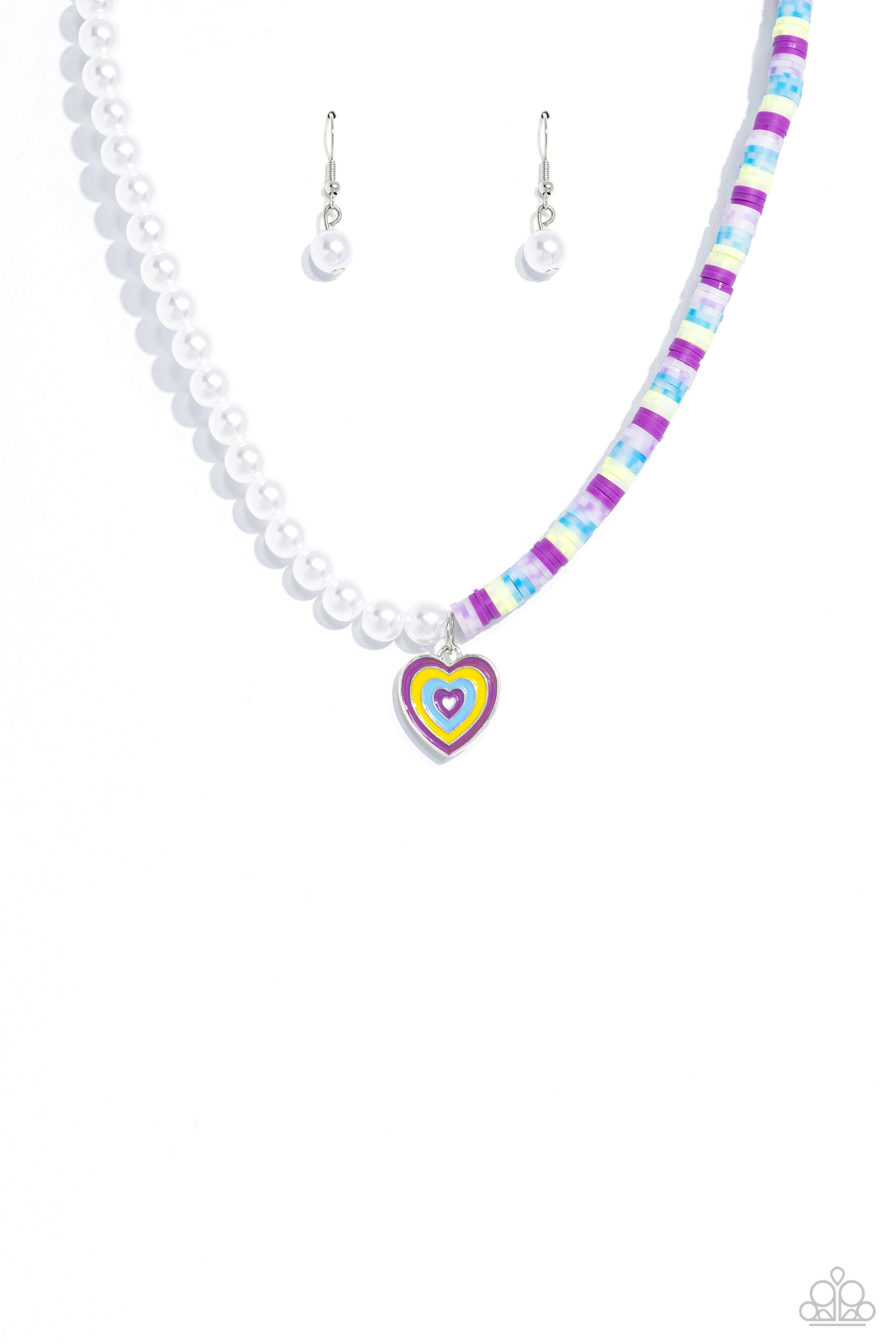 Precise Psychedelic - Purple Necklace  - Paparazzi Accessories - Alies Bling Bar