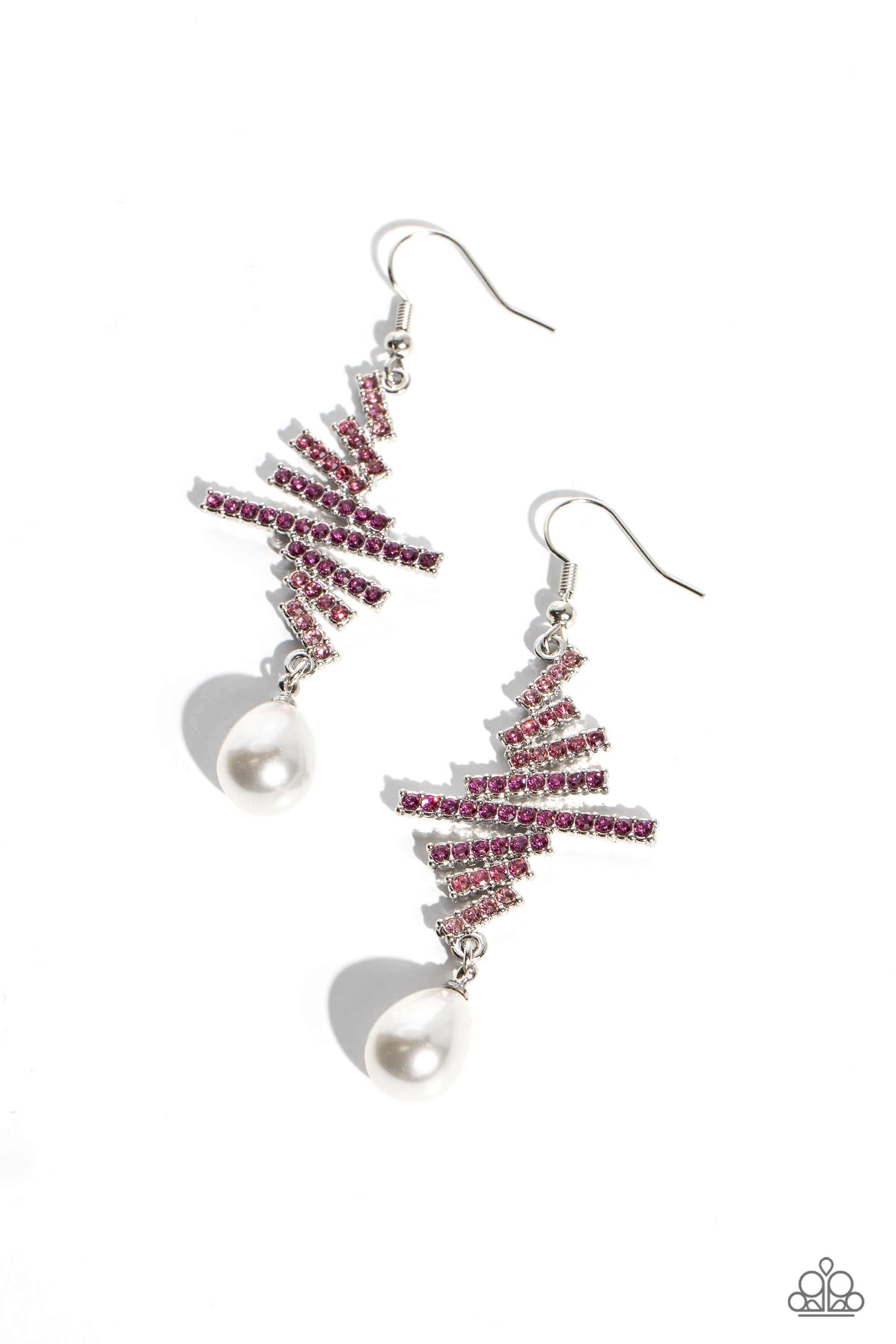 Timeless Tapestry - Pink Earrings - Paparazzi Accessories - Alies Bling Bar