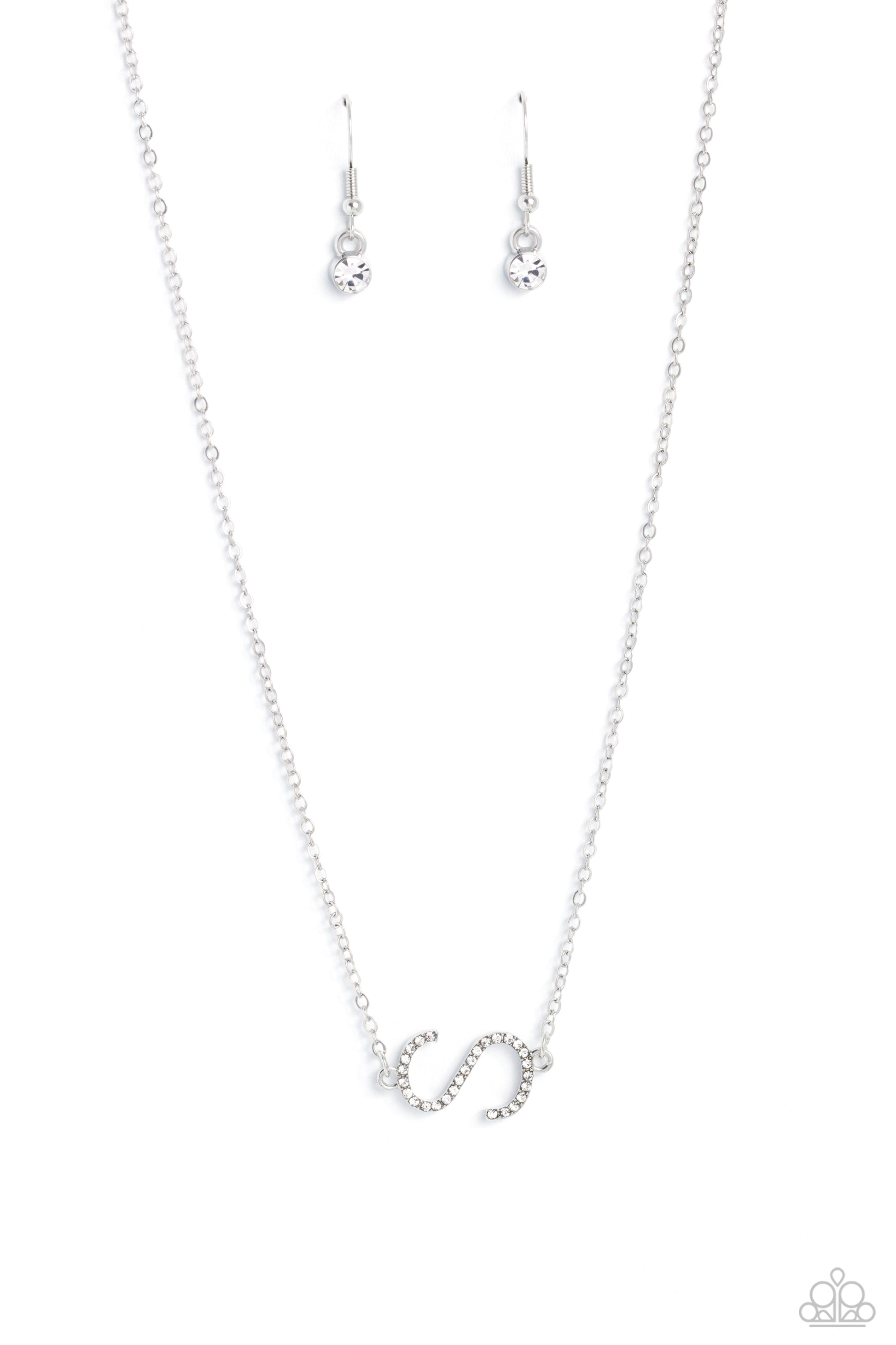 INITIALLY Yours - S - White Necklace - Paparazzi Accessories - Alies Bling Bar