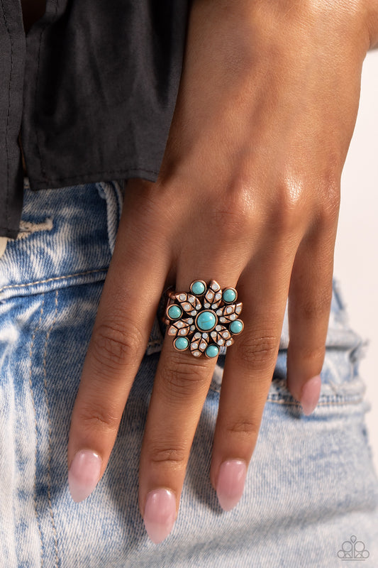 Flower of Life - Copper Ring - Paparazzi Accessories - Alies Bling Bar