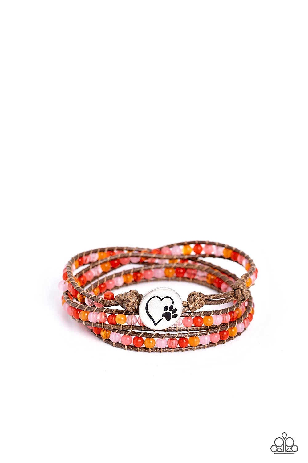 PAW-sitive Thinking - Orange Ring - Paparazzi Accessories - Alies Bling Bar