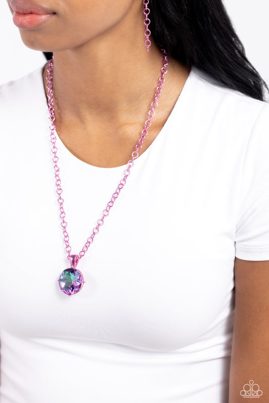 Las Vegas DIP - Pink Necklace - Paparazzi Accessories