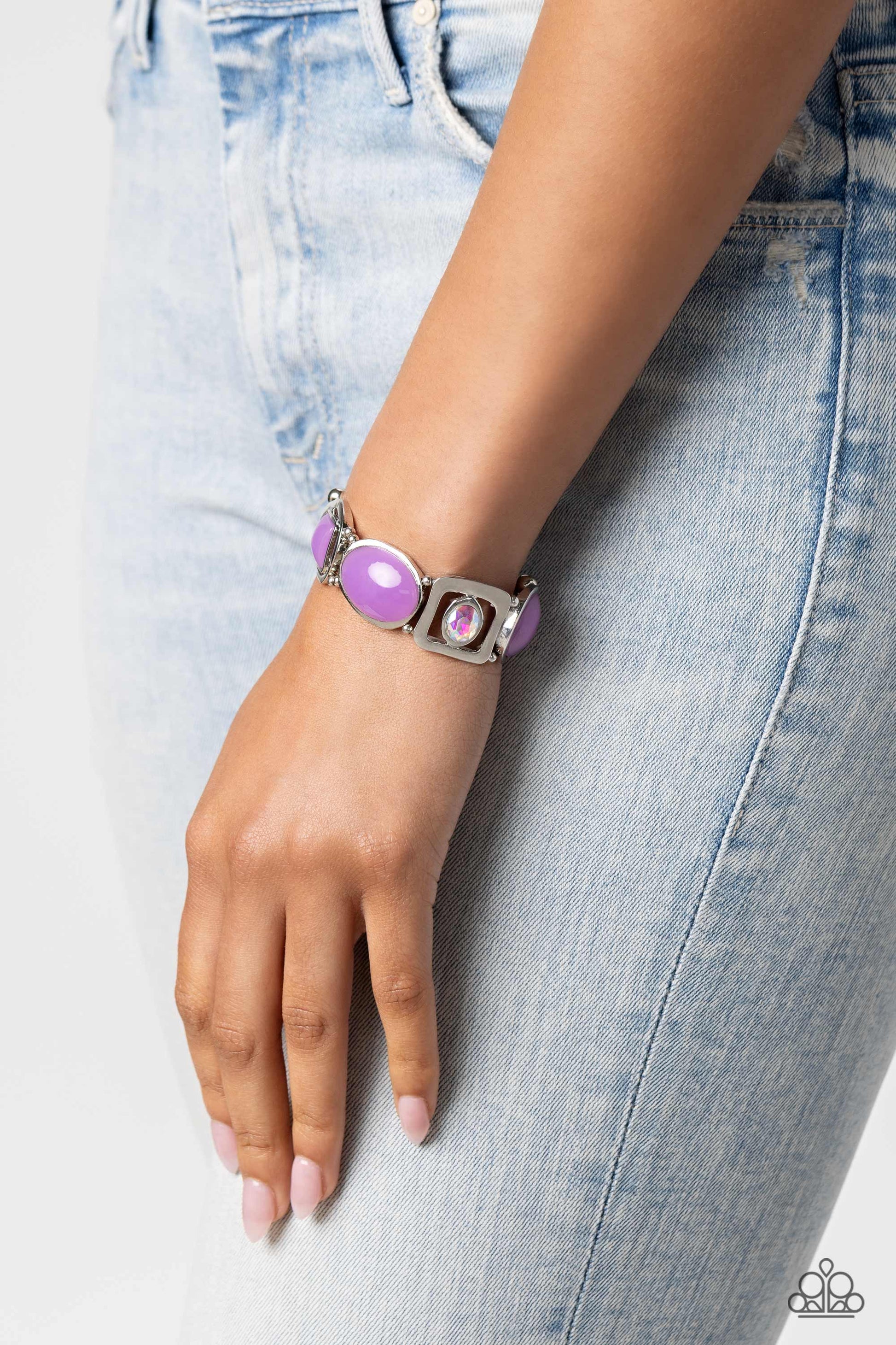 Majestic Mashup - Purple Bracelet - Paparazzi Accessories - Alies Bling Bar