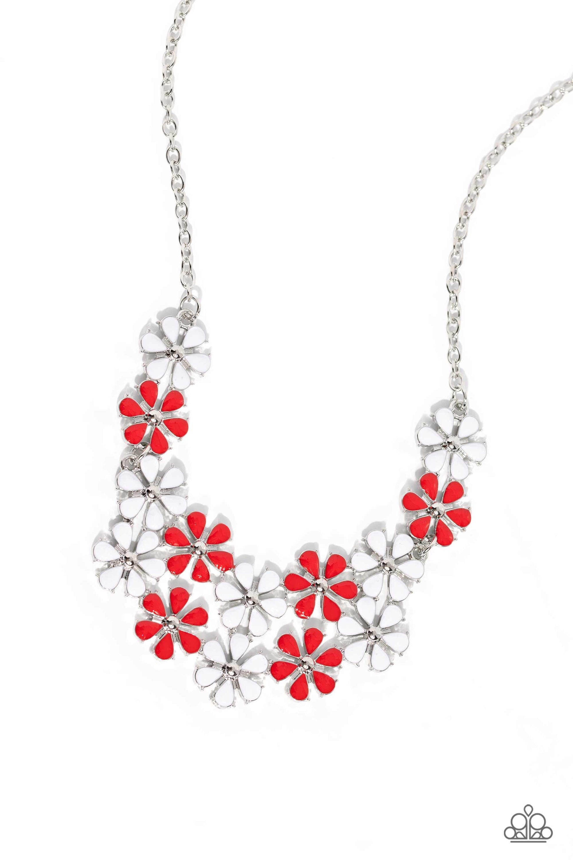 Floral Fever - Red Necklace - Paparazzi Accessories - Alies Bling Bar