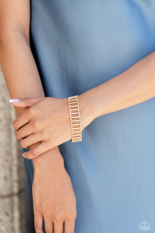 Elusive Elegance - Gold Bracelet - Paparazzi Accessories