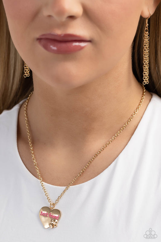 Mans Best Friend - Gold Necklace - Paparazzi Accessories - Alies Bling Bar