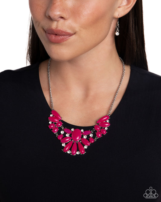 Dazzling Diadem - Pink Necklace - Paparazzi Accessories - Alies Bling Bar