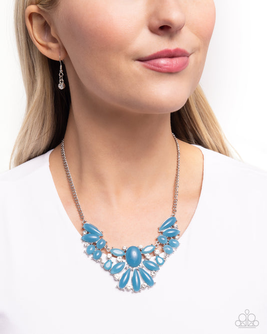 Dazzling Diadem - Blue Necklace - Paparazzi Accessories - Alies Bling Bar