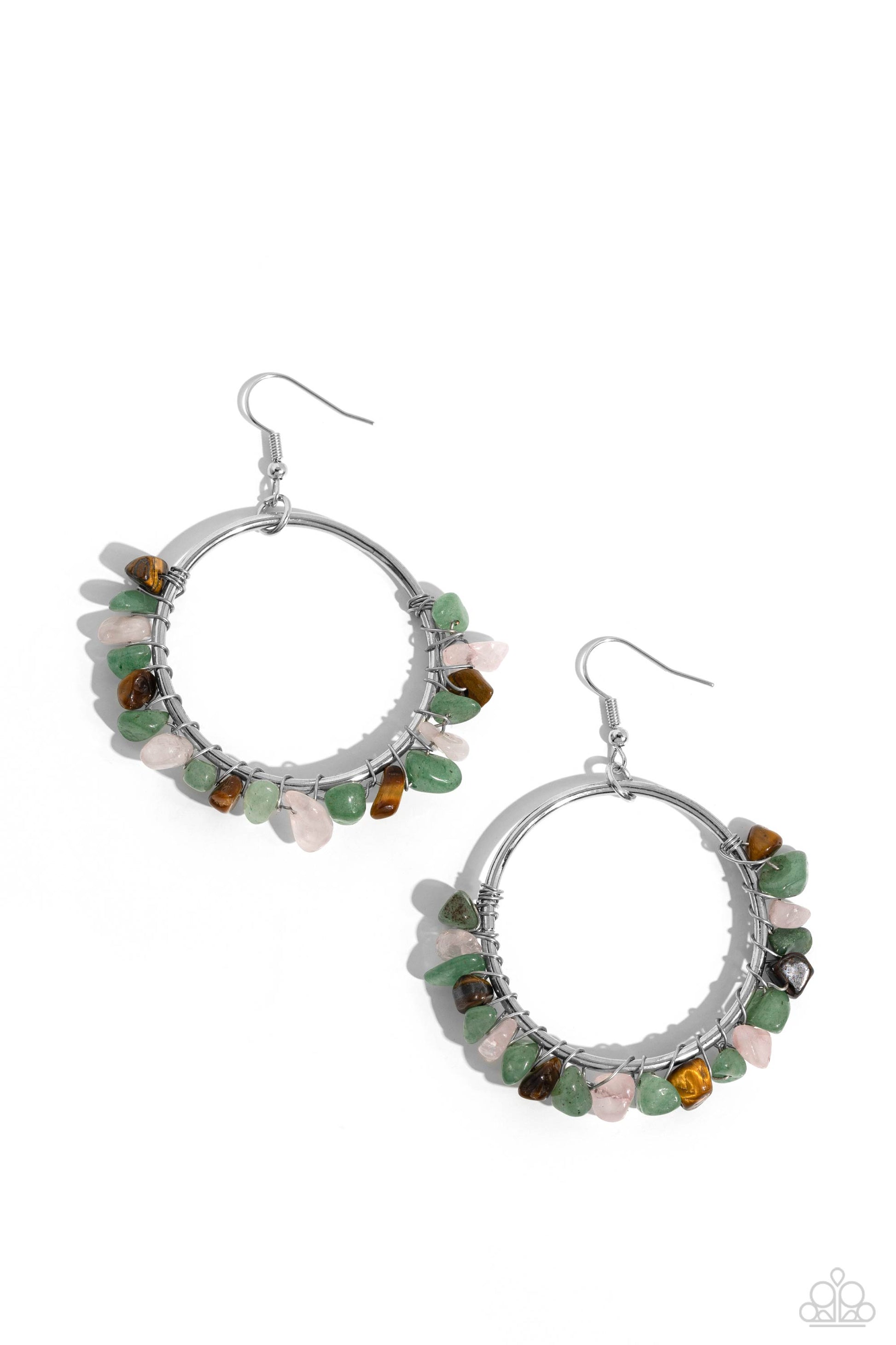 Handcrafted Habitat - Green Earrings - Paparazzi Accessories - Alies Bling Bar