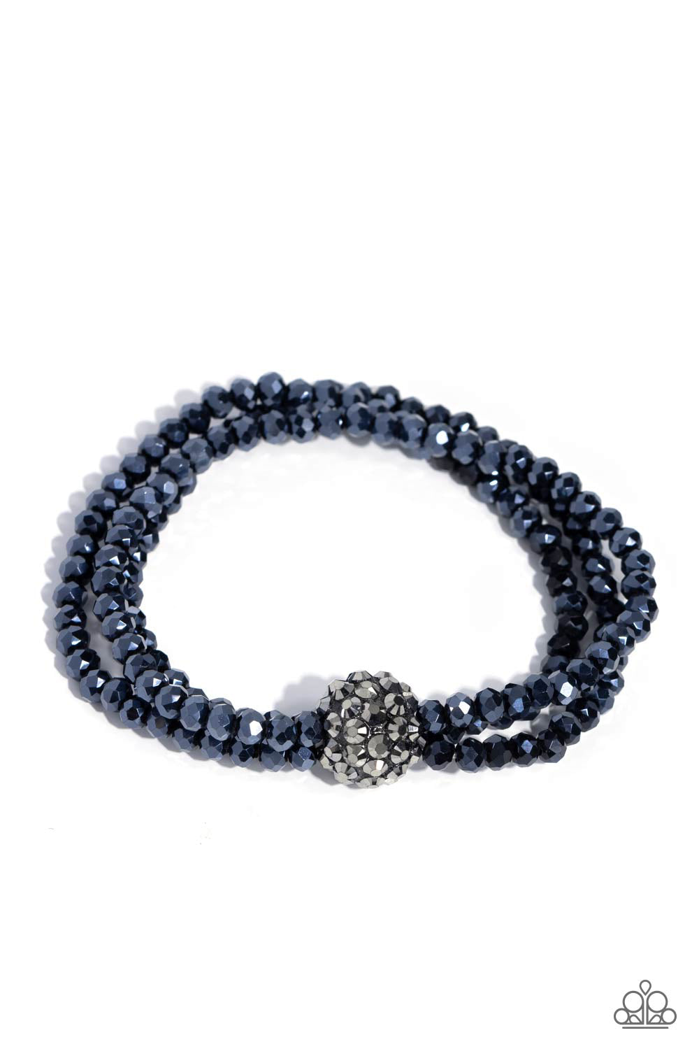 Twisted Theme - Blue Bracelet - Paparazzi Accessories - Alies Bling Bar