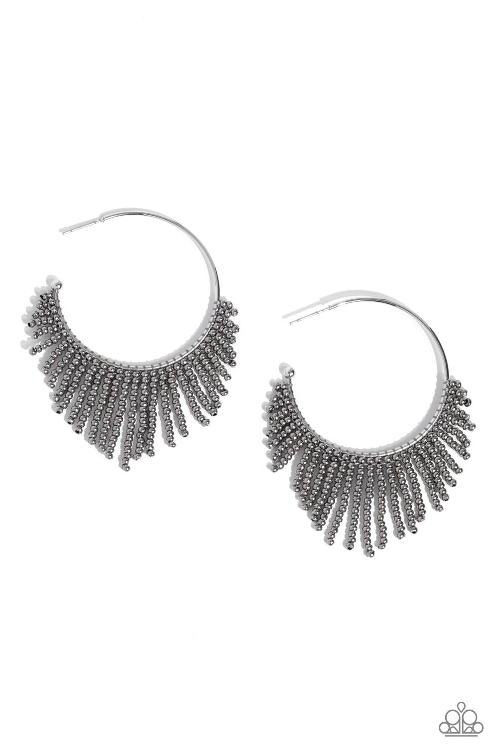 Tailored Tassel - Silver Earrings - Paparazzi Accessories - Alies Bling Bar