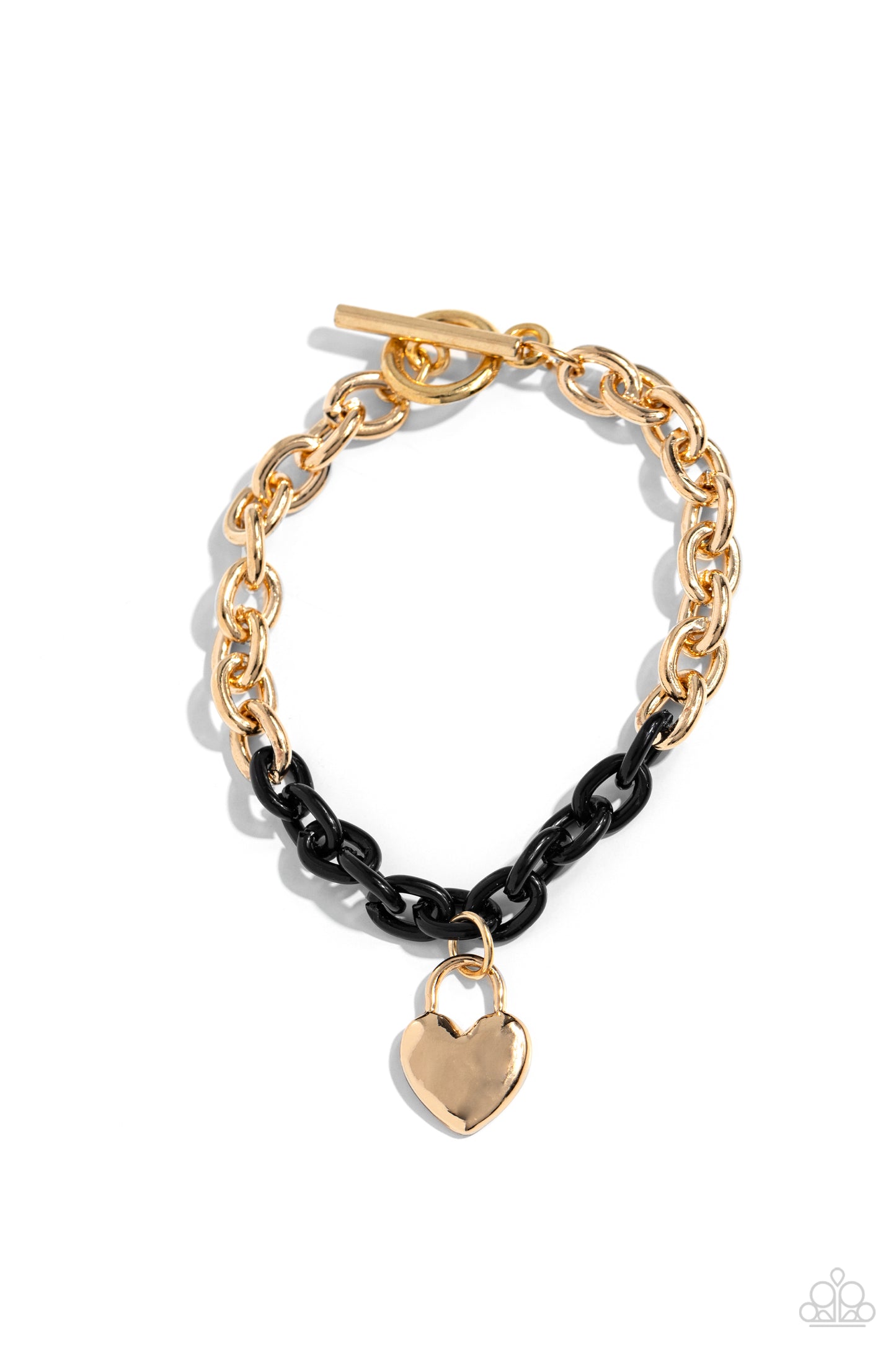 Locked and Loved - Black Bracelet - Paparazzi Accessories - Alies Bling Bar