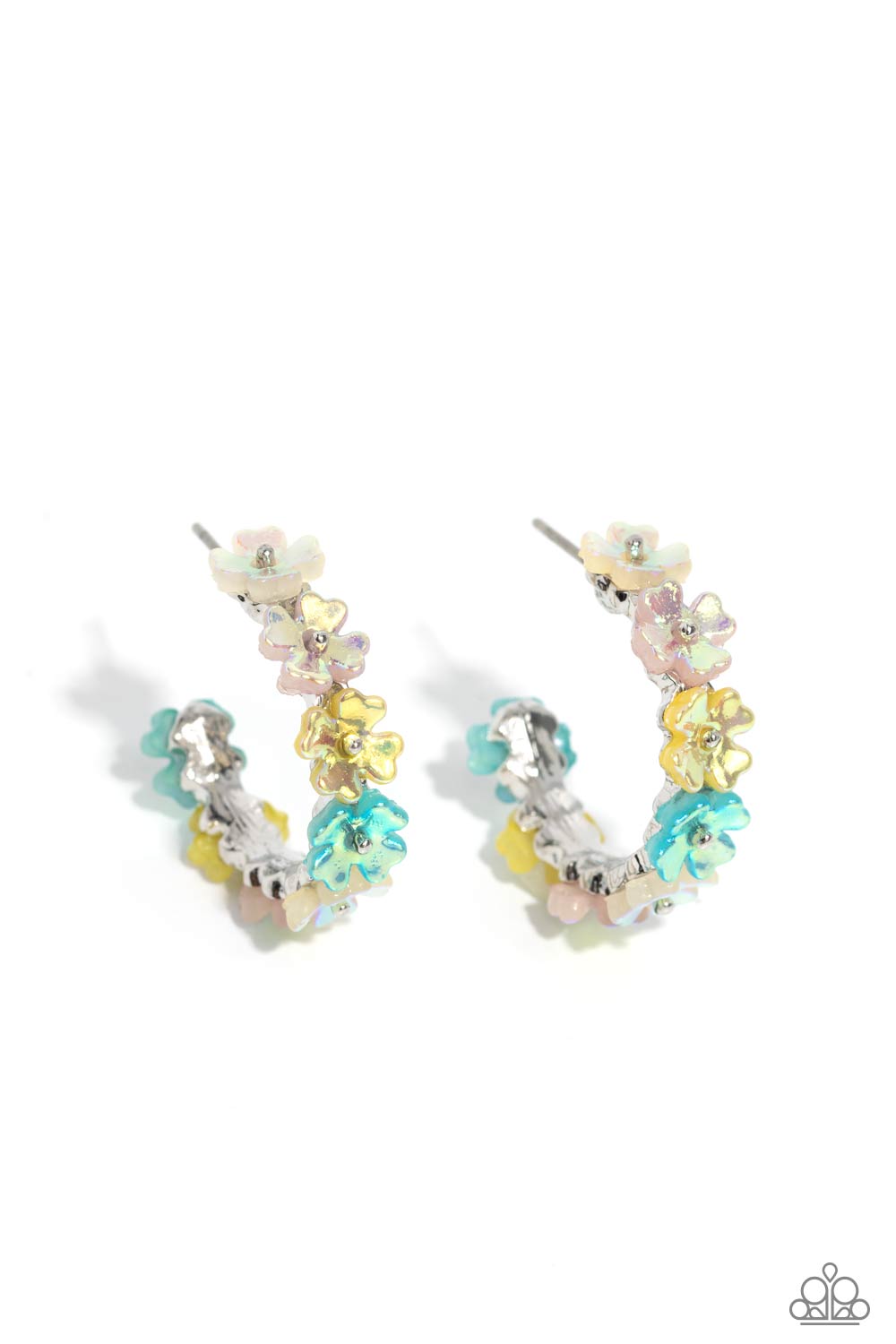 Floral Focus - Multi Earrings - Paparazzi Accessories - Alies Bling Bar