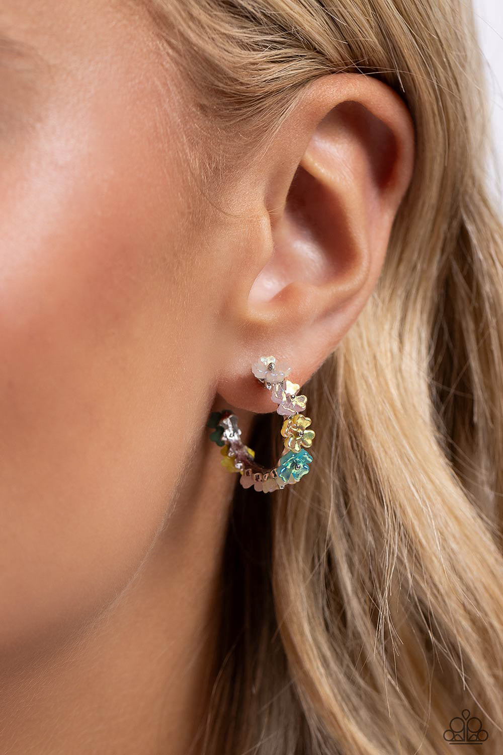 Floral Focus - Multi Earrings - Paparazzi Accessories - Alies Bling Bar