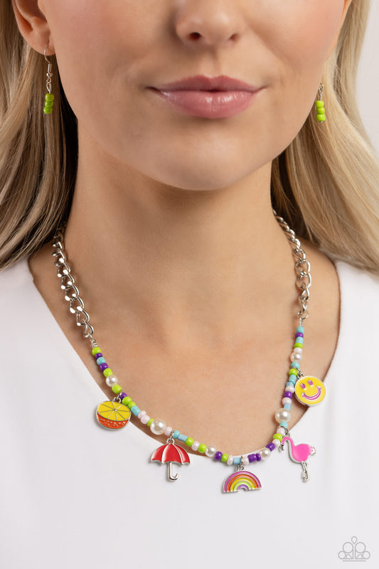 Summer Sentiment - Multi Necklace - Paparazzi Accessories - Alies Bling Bar