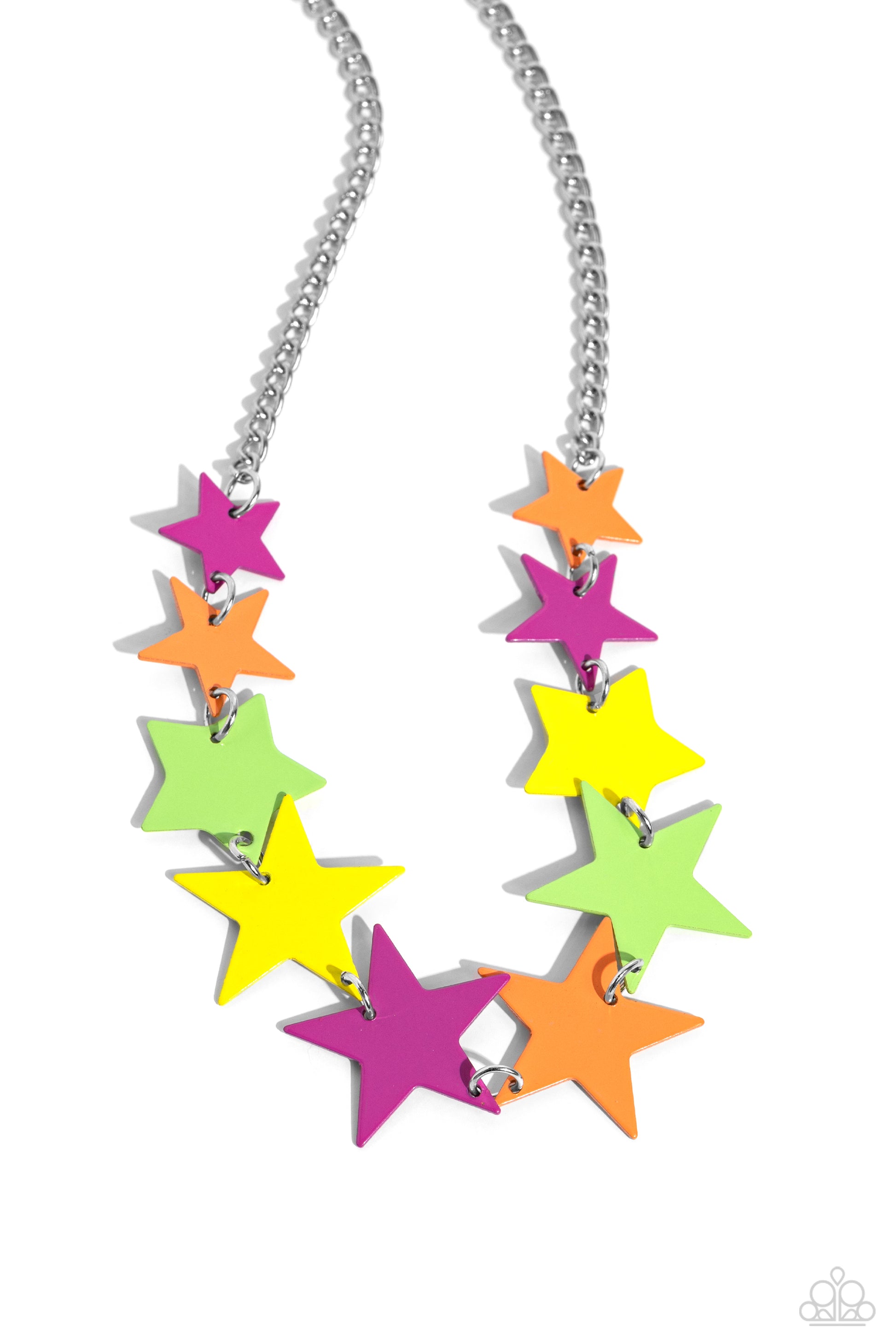 Starstruck Season - Multi Star Necklace - Paparazzi Accessories - Alies Bling Bar