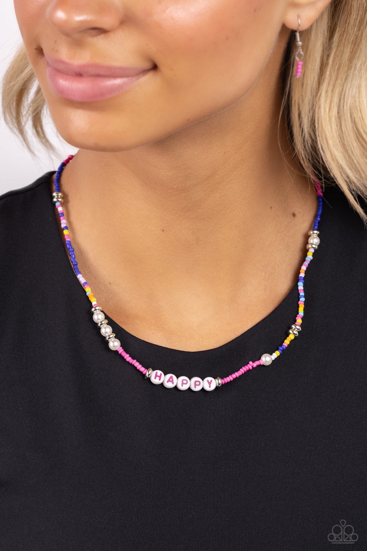 Happy to See You - Pink Necklace - Paparazzi Accessories - Alies Bling Bar