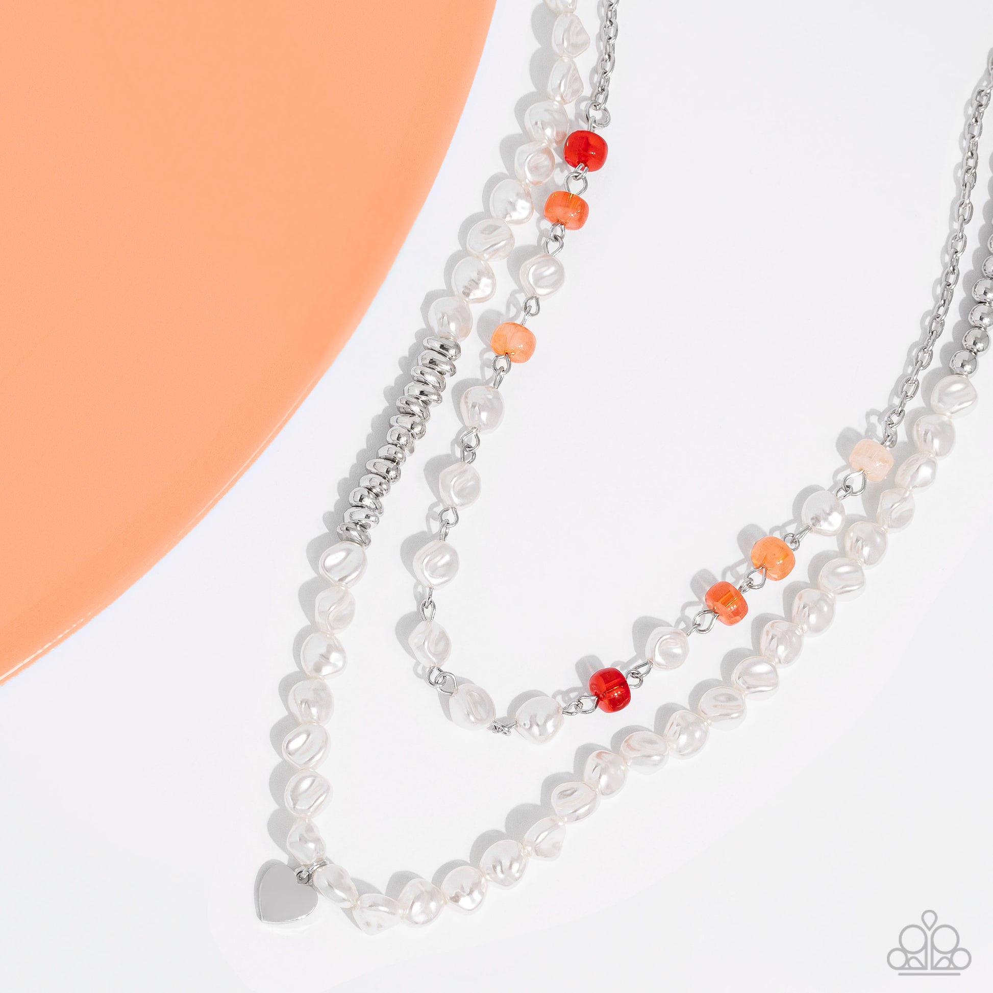 Pearl Pact - Orange Necklace - Paparazzi Accessories - Alies Bling Bar