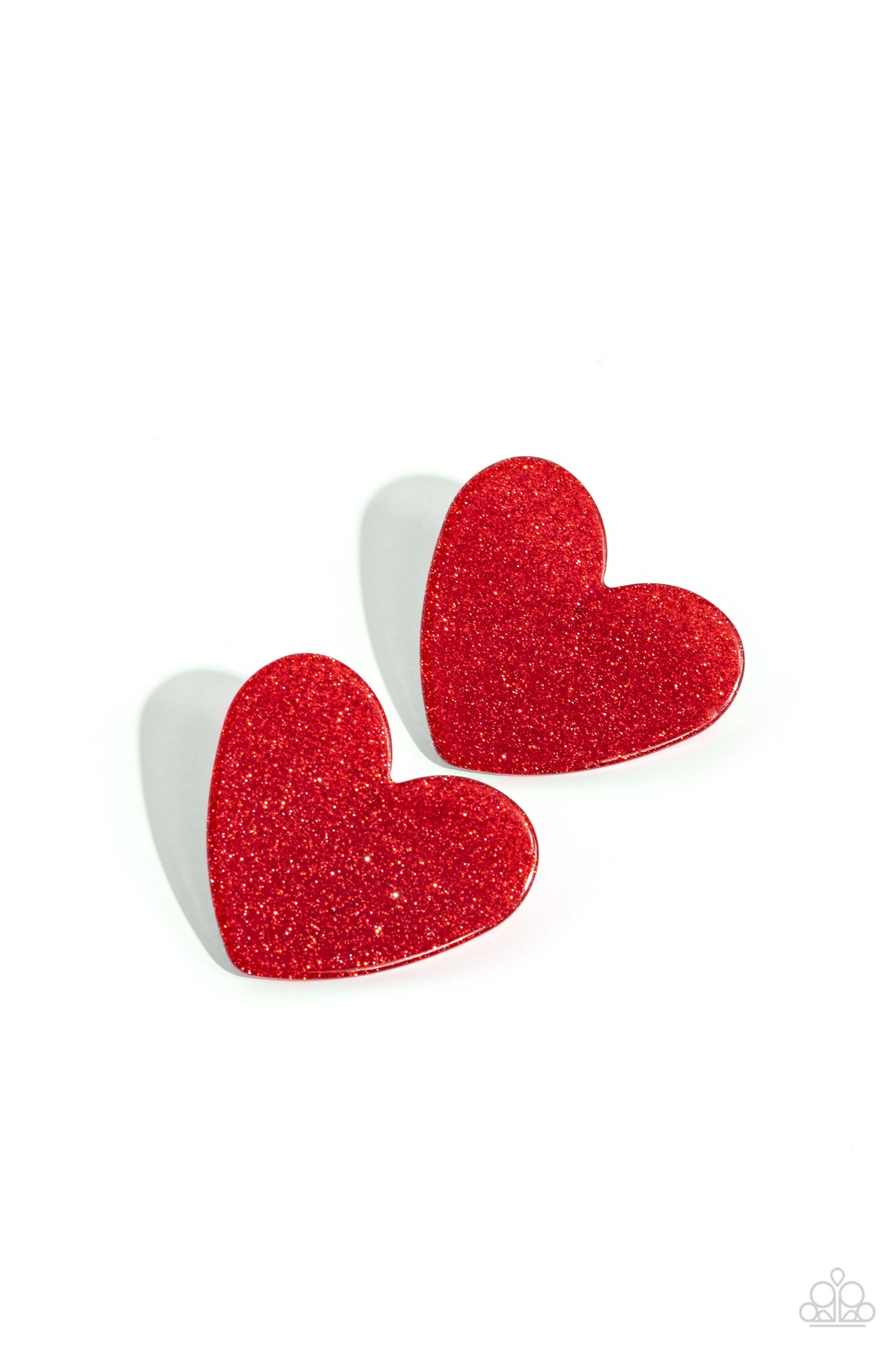 Sparkly Sweethearts - Red Earrings - Paparazzi Accessories - Alies Bling Bar