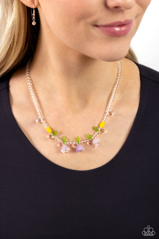 World GLASS Wonder - Purple Necklace - Paparazzi Accessories - Alies Bling Bar