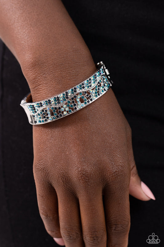 Wavy Whimsy - Blue Bracelet - Paparazzi Accessories - Alies Bling Bar