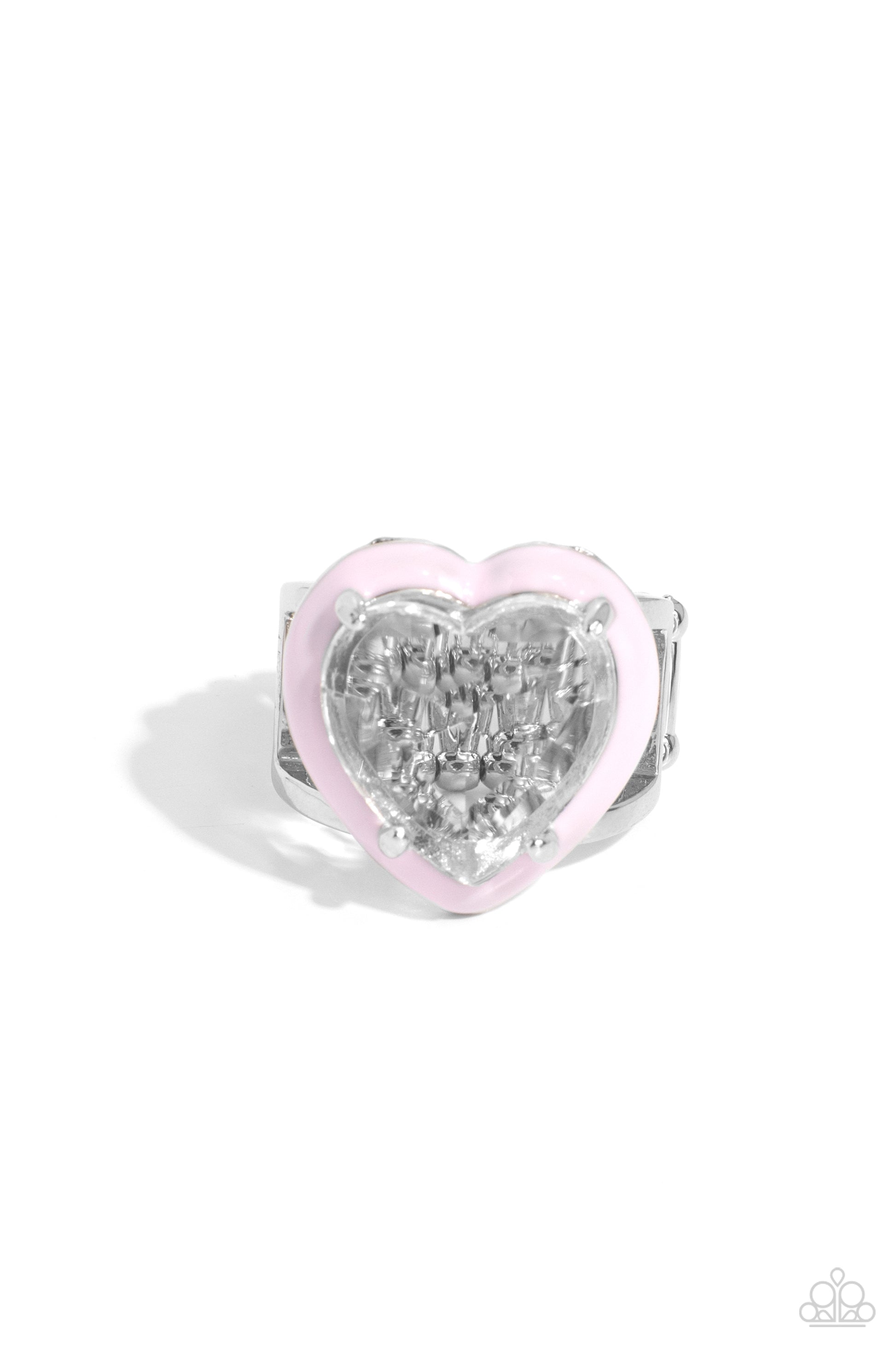 Hallmark Heart - Pink Ring - Paparazzi Accessories - Alies Bling Bar