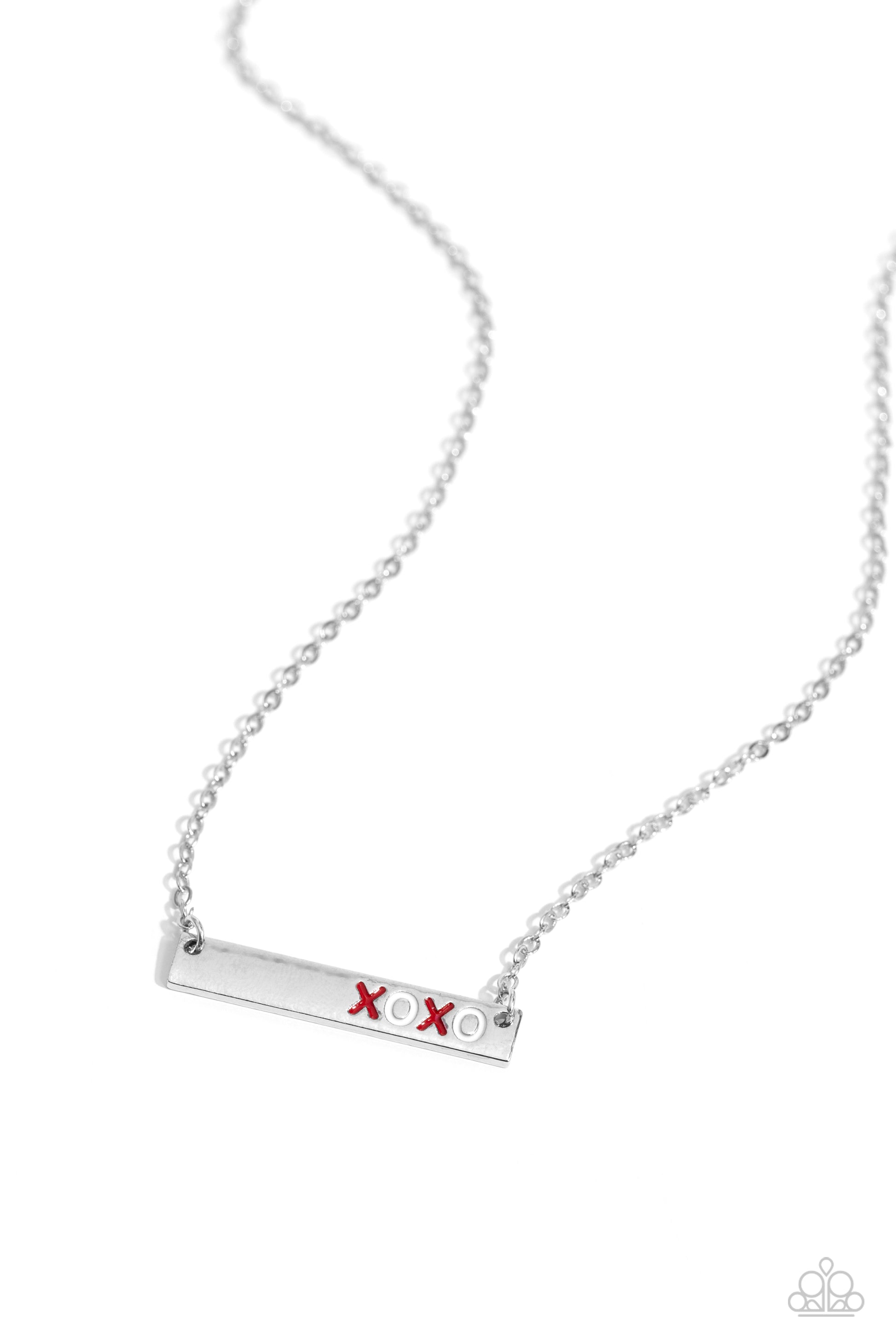 XOXO Season - Red Necklace - Paparazzi Accessories - Alies Bling Bar