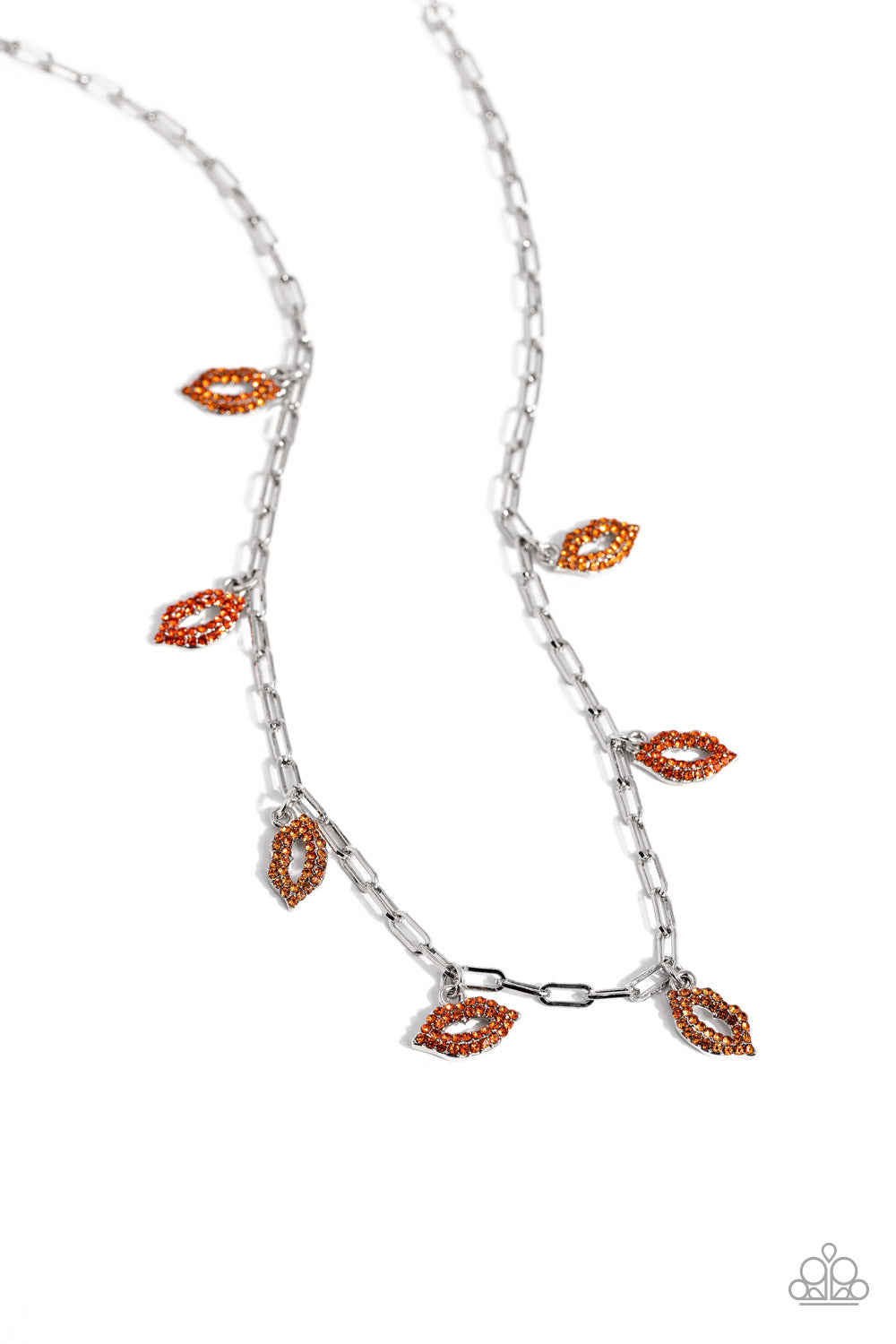 KISS the Mark - Orange Necklace - Paparazzi Accessories - Alies Bling Bar