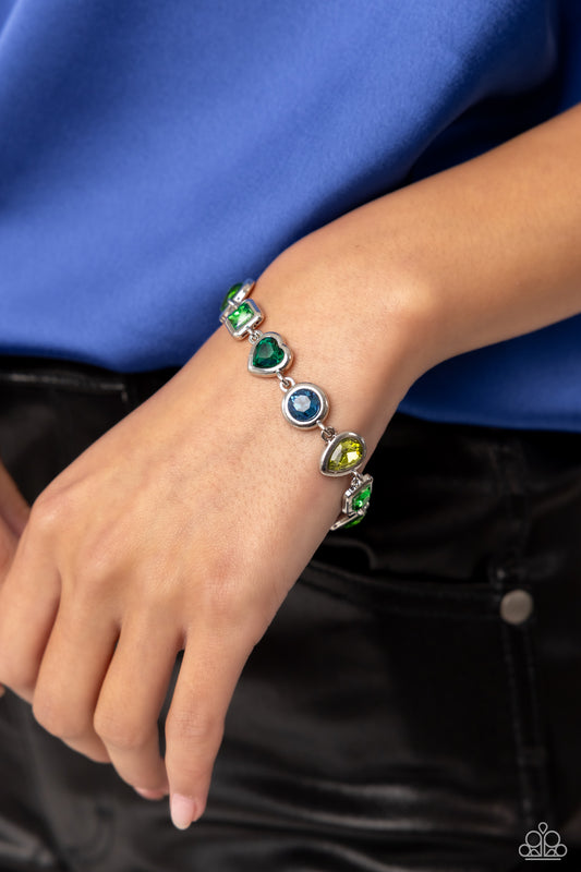 Actively Abstract - Green Bracelet - Paparazzi Accessories - Alie’s Bling Bar